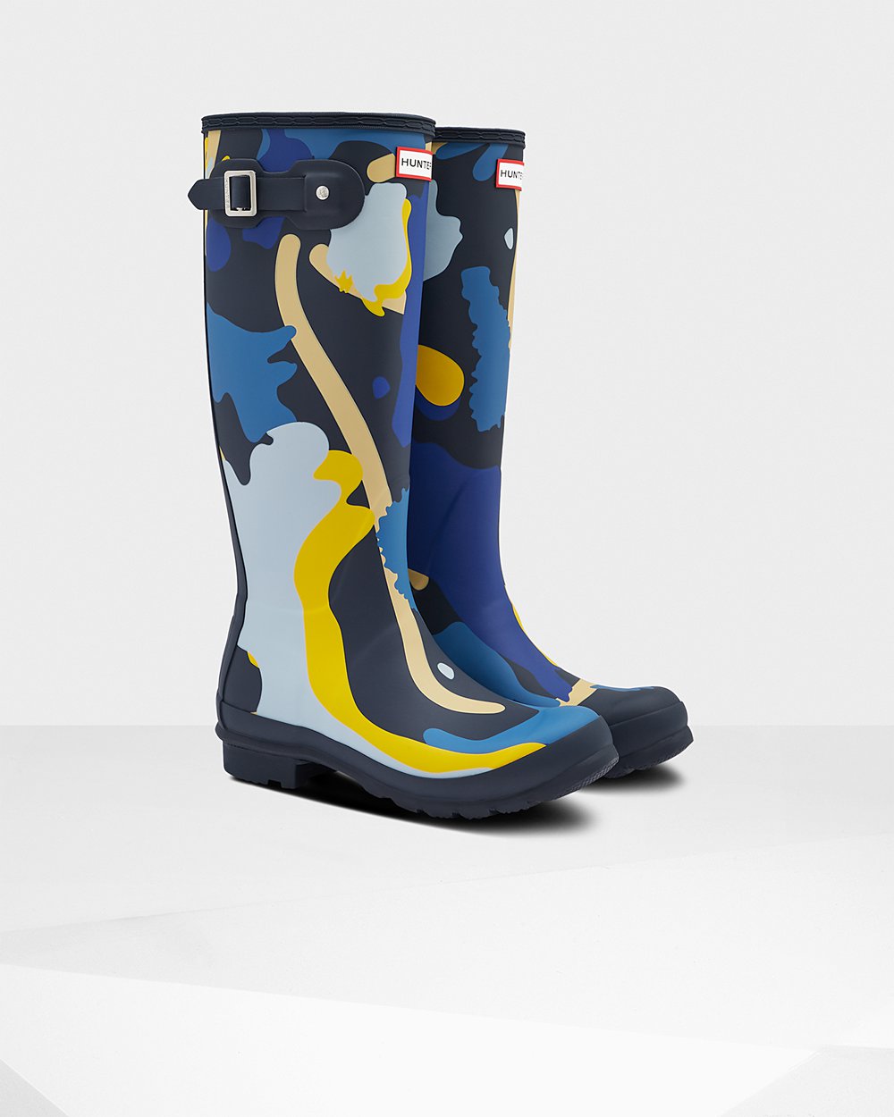 Botas De Altas Original Rockpool Camo Hunter Mujer - Azul Marino Camuflados - 354062SOH